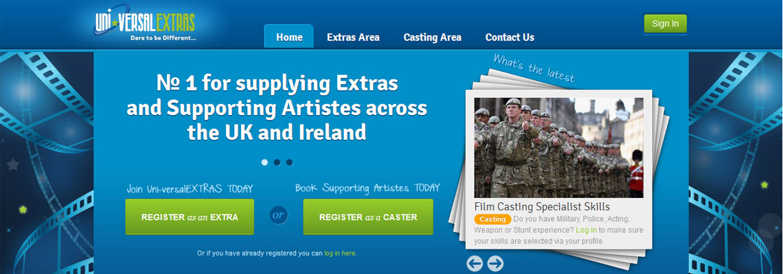 The leading agency for the supply of  Extras and supporting Artistes